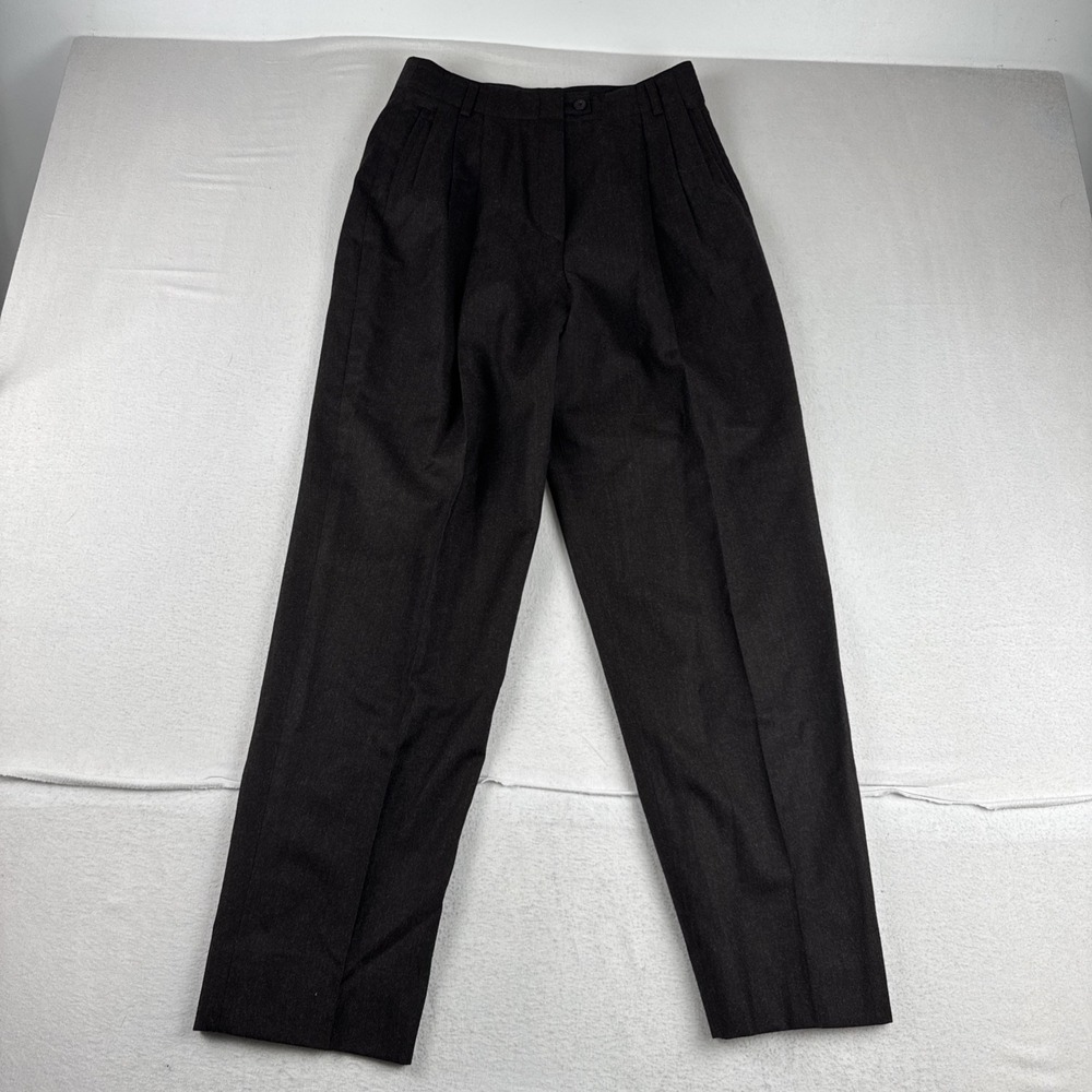 Zanella Hepburn Womens Wool Trousers Pants Size 6 28*29 Gray Office Business